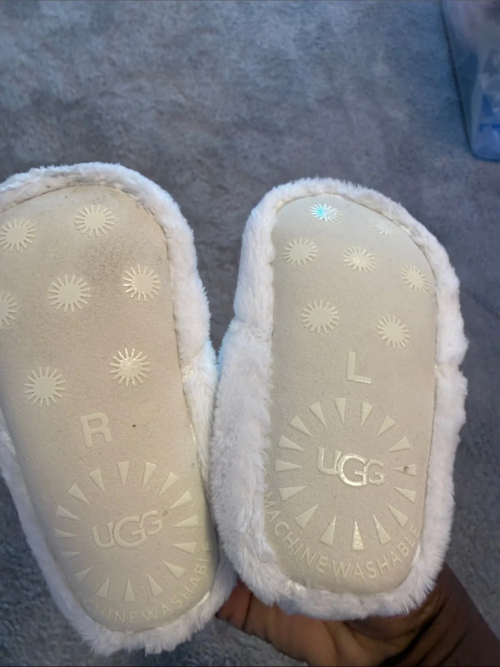 UGG White Infant Sheepskin Booties - Soft Baby Slippers baby size 3.